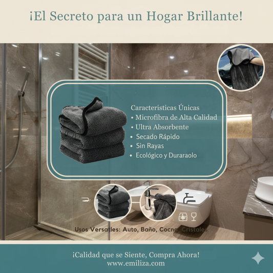 ZeroMarcas™ - El paño que seca, limpia y deja brillo sin rayas.